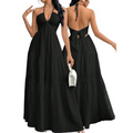 💞Halter Neck Backless Tiered Maxi Dress