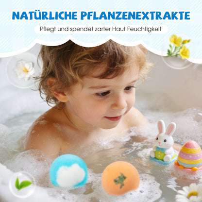 🧼🛁 Natural Bath Bombs for Kids with Mega Bubbles & Surprise Inside 🥚✨