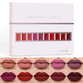💜10Pcs Matte Waterproof  Long Lasting Lip Gloss