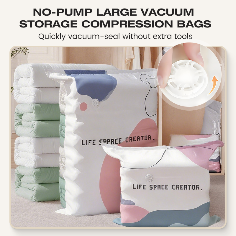 🧳 ACHETEZ 3, OBTENEZ 2 GRATUIT ! 💨 Grand Sac de Rangement Sous Vide Compressible – Sans Pompe, Étanche & Léger – Idéal pour Économiser de l’Espace dans les Valises ou à la Maison ✈️