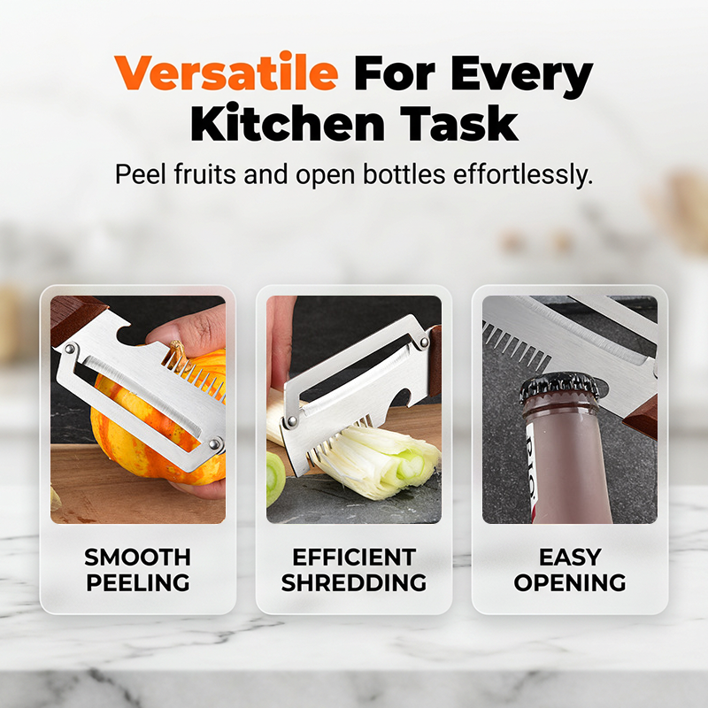 3-in-1 Scallion Shredder & Peeler Kitchen Tool🎁