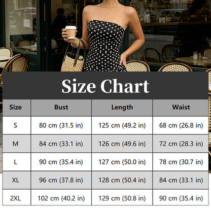 Women’s Fashion Polka Dot Strapless Dress