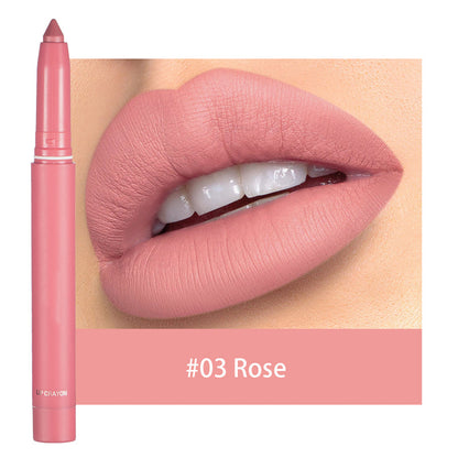 💄 Matte lip crayon – waterproof, 8hr wear, built-in sharpener 💋✨