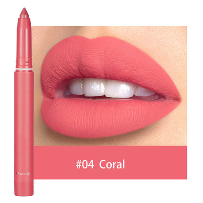 💄 Matte lip crayon – waterproof, 8hr wear, built-in sharpener 💋✨