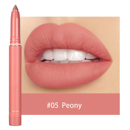 💄 Matte lip crayon – waterproof, 8hr wear, built-in sharpener 💋✨
