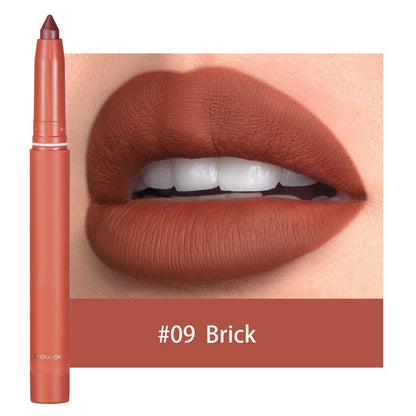 💄 Matte lip crayon – waterproof, 8hr wear, built-in sharpener 💋✨