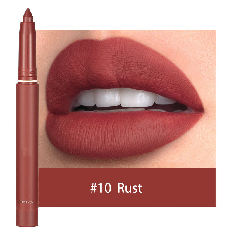 💄 Matte lip crayon – waterproof, 8hr wear, built-in sharpener 💋✨