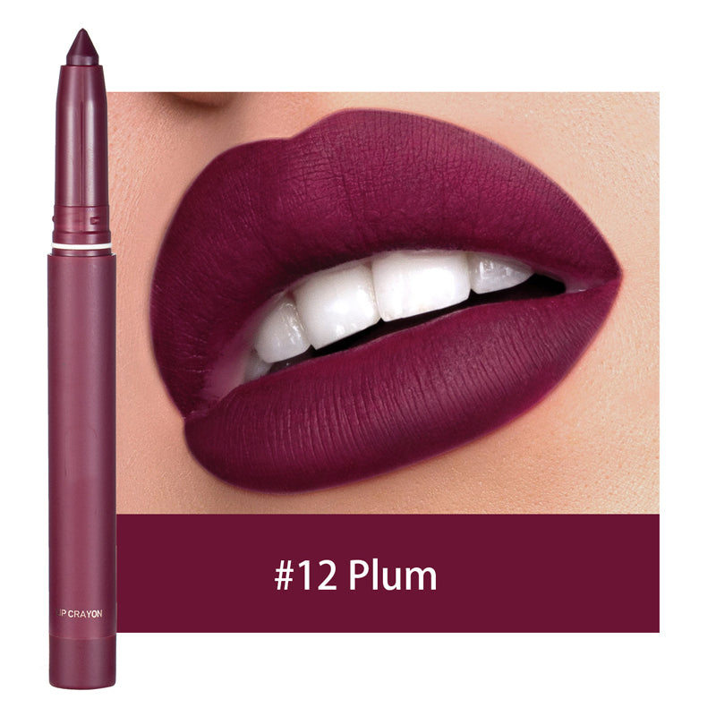 💄 Matte lip crayon – waterproof, 8hr wear, built-in sharpener 💋✨