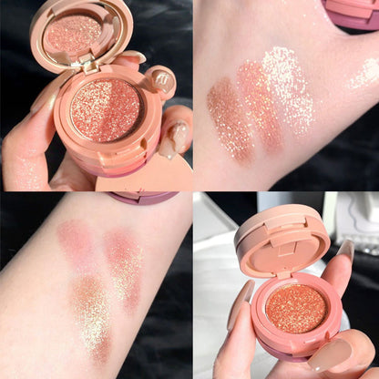 3-Color Stackable Eyeshadow Palette with Mirror