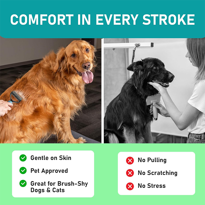 🐶Dual-Sided Pet Grooming Comb for Dogs & Cats