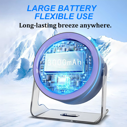 2026 Desk Fan with LED Display USB Powered Portable 100 Speeds 120° Tilt Quiet Long Battery Life Oscillating Table Fan for Bedroom Office Home Camping