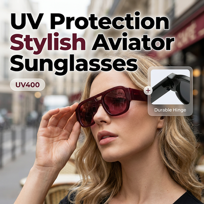 Stylish Aviator Sunglasses with UV Protection
