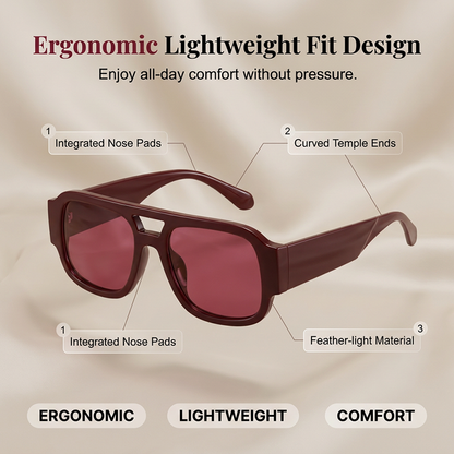 Stylish Aviator Sunglasses with UV Protection