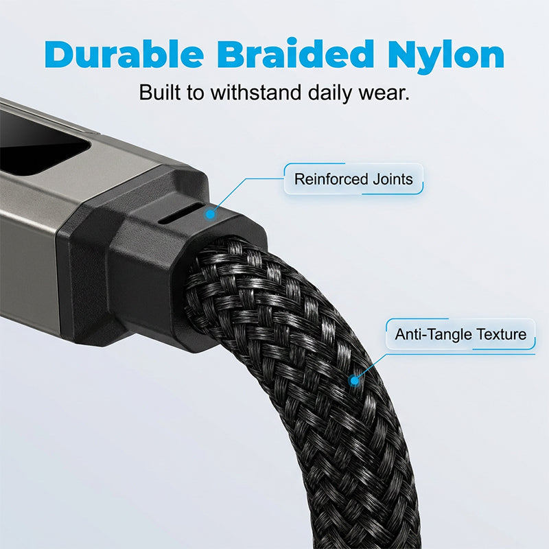 🔥4-in-1 Digital Display Keychain Charging Cable