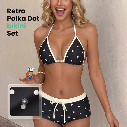 👙Polka Dot Halter Bikini Set