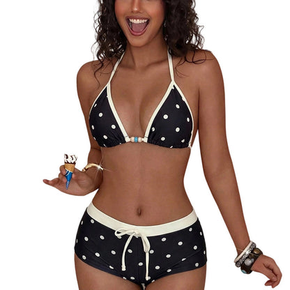 👙Polka Dot Halter Bikini Set