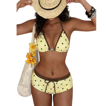 👙Polka Dot Halter Bikini Set