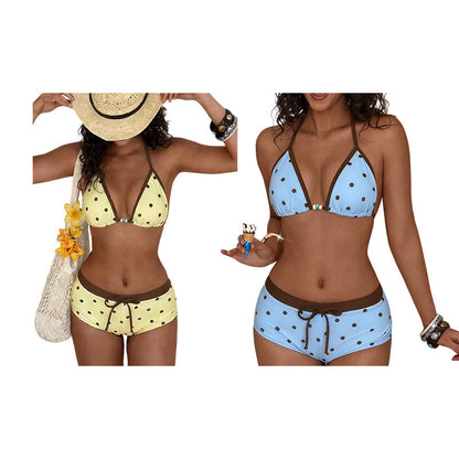 👙Polka Dot Halter Bikini Set