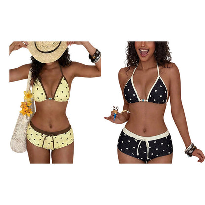👙Polka Dot Halter Bikini Set