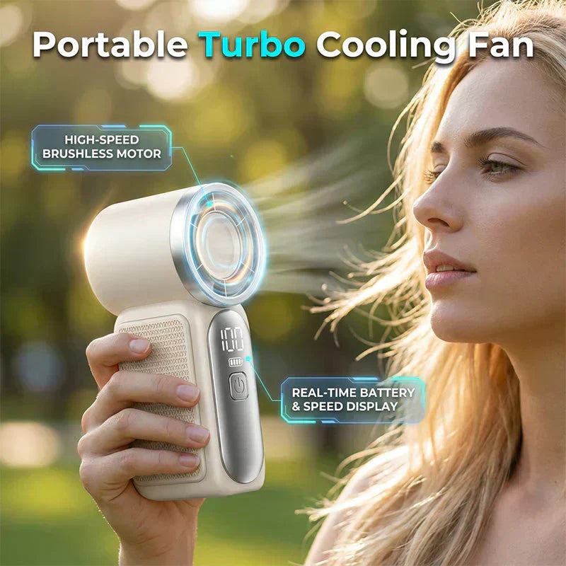 ❄️ ❄️Turbo Handheld Fan – 16900 RPM, 6 speeds, LED display