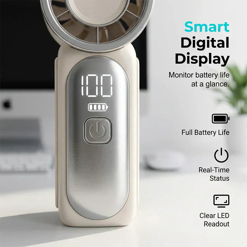 ❄️ ❄️Turbo Handheld Fan – 16900 RPM, 6 speeds, LED display