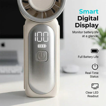 ❄️ ❄️Turbo Handheld Fan – 16900 RPM, 6 speeds, LED display