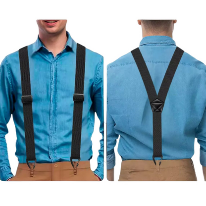⏳LAST DAY SALE 50% OFF !!📢Men's X-Back Suspenders with Hook Clips