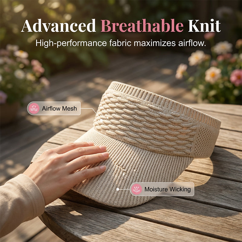 ✨Women's Breathable Knit Sun Visor Hat