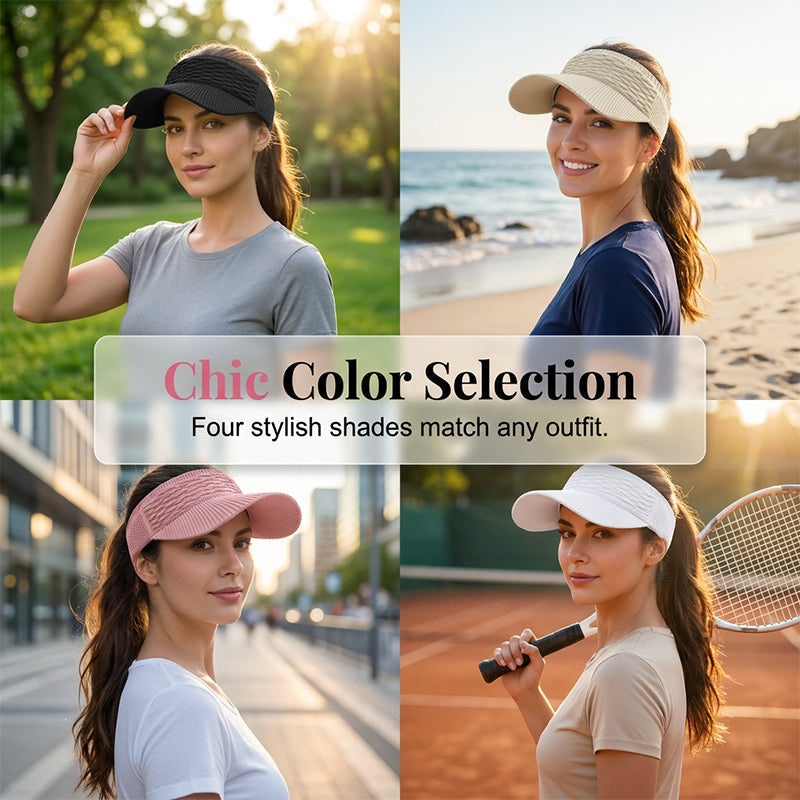 ✨Women's Breathable Knit Sun Visor Hat