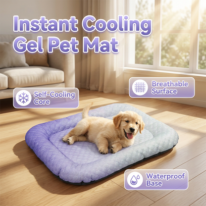 ❄️Cooling Gel Mat for Pets – No refrigeration needed, instant heat relief. Breathable, non‑toxic. Helps pets sleep cool all summer!