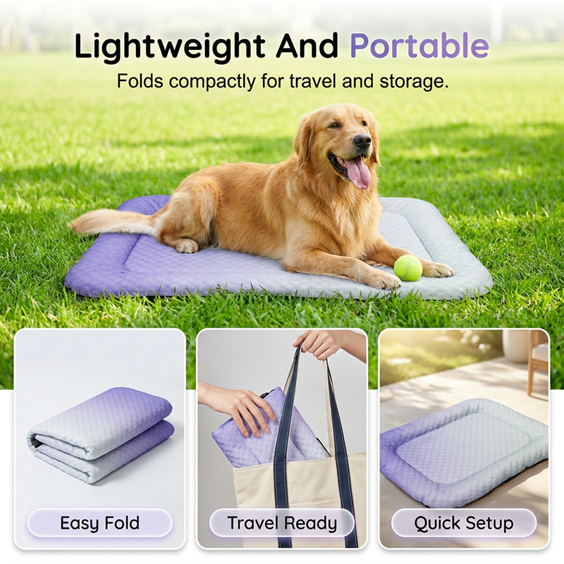 ❄️Cooling Gel Mat for Pets – No refrigeration needed, instant heat relief. Breathable, non‑toxic. Helps pets sleep cool all summer!