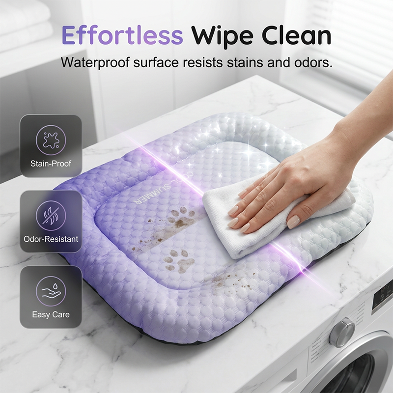 ❄️Cooling Gel Mat for Pets – No refrigeration needed, instant heat relief. Breathable, non‑toxic. Helps pets sleep cool all summer!