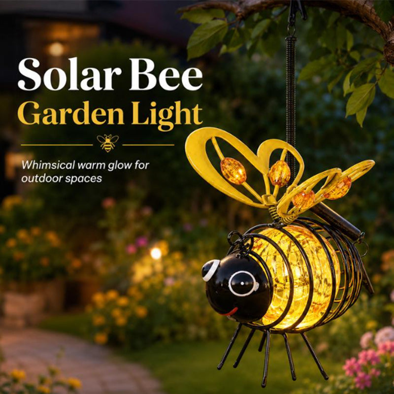 ✨ Hanging Solar Bee Light – Warm Amber Glow, Flicker-Free, Perfect for Garden Parties, Camping, or Kids’ Rooms – Spread Joy Day and Night 🌞🌜