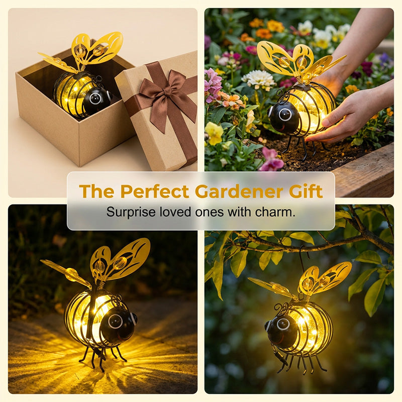✨ Hanging Solar Bee Light – Warm Amber Glow, Flicker-Free, Perfect for Garden Parties, Camping, or Kids’ Rooms – Spread Joy Day and Night 🌞🌜
