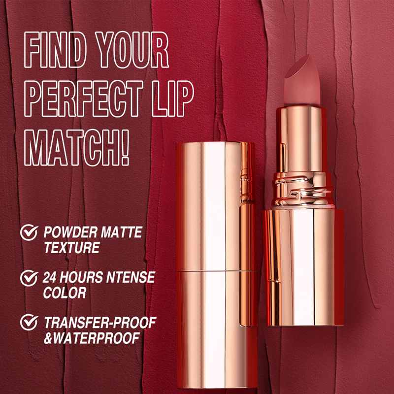💞Matte Finish Waterproof Long Wear Silky Lipstick