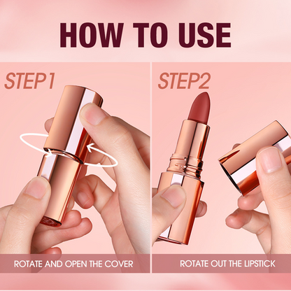 💞Matte Finish Waterproof Long Wear Silky Lipstick