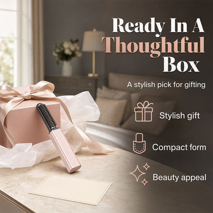 ⚡50K+ SOLD! 👩Shape hair in 3 seconds! Create gorgeous hairstyles anytime anywhere. 💁Portable Wireless Mini Bang Styling Comb