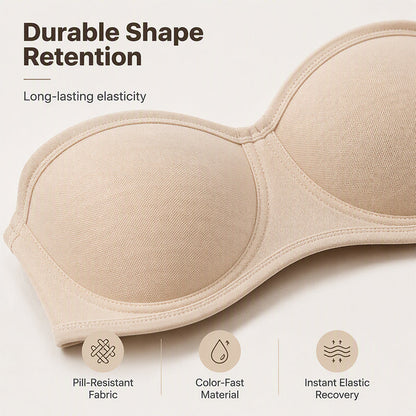 Women's Plus Size Strapless Non-Slip Bandeau Bra