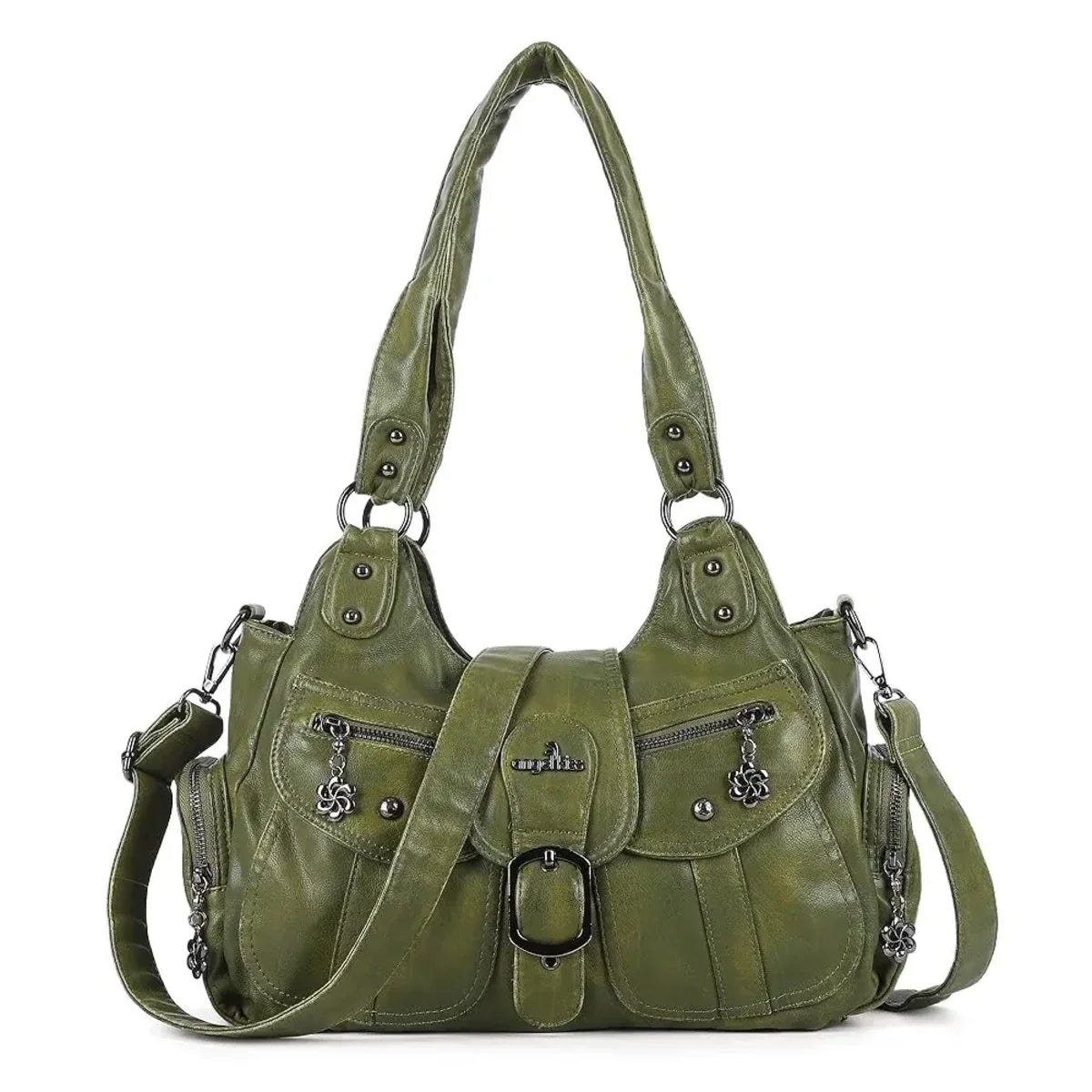 Vintage Multi-Pocket Hobo Bag